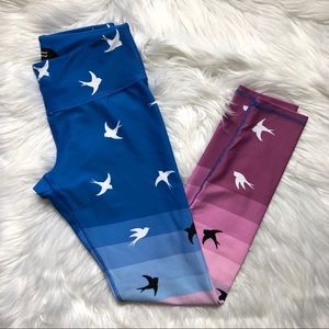 Noli Yoga Bird Full Length Leggings - Ombre - Cute